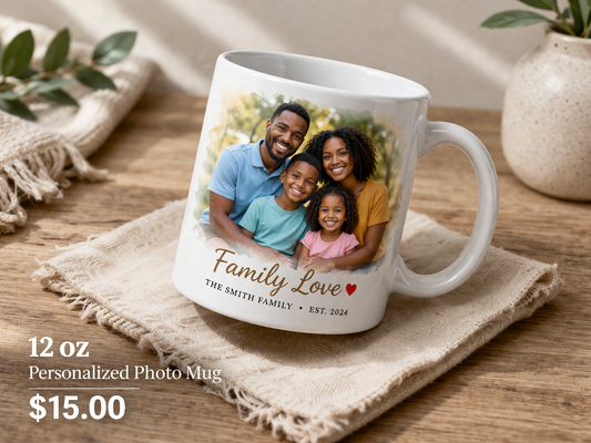 Custom Photo Mug 12 oz