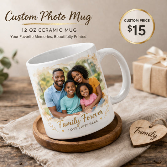 Custom Photo Mug 12 oz